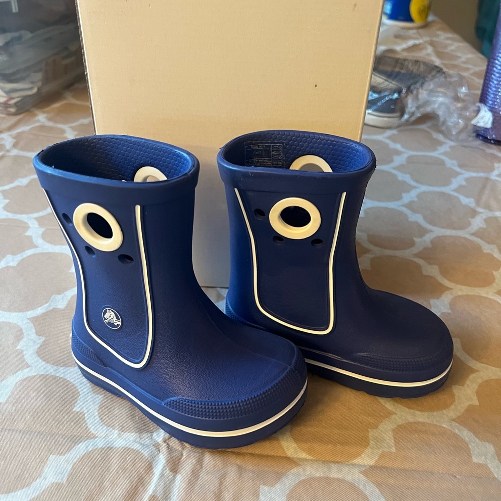 Crocs Kids Blue Rain Boots